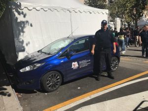 Un nostro operatore durante il servizio di sicurezza